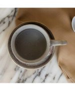 KUBEK CERAMICZNY 300ML Z PODSTAWKĄ DO KAWY HERBATY FILIŻANKA ZE SPODKIEM