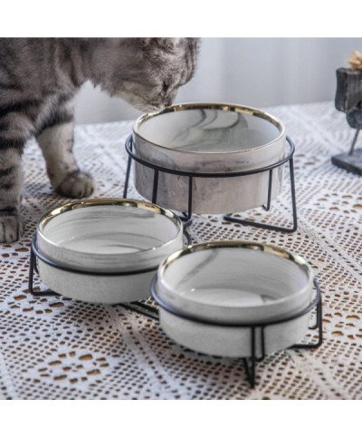 MISKA CERAMICZNA PODWÓJNA DLA PSA I KOTA MISKI DREWNIANA PODSTAWA 2x400ml