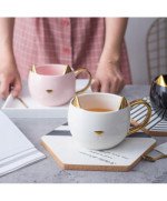 KUBEK CERAMICZNY 400ML KOT DO KAWY HERBATY DUŻY PREZENT DLA NIEJ KOTEM