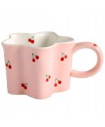 KUBEK CERAMICZNY DUŻY WISIENKA DO KAWY HERBATY NAPOJU DLA NIEJ MAMY BABCI