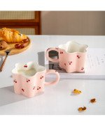 KUBEK CERAMICZNY DUŻY WISIENKA DO KAWY HERBATY NAPOJU DLA NIEJ MAMY BABCI