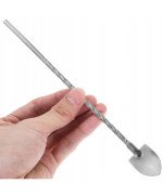 SREBRNE SŁOMKI Z ŁYŻECZKĄ EKO RURKI do napojów METALOWE wielorazowe słomki