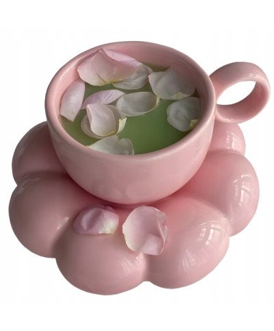 FILIŻANKA ZE SPODKIEM PODSTAWKĄ DO KAWY HERBATY PORCELANOWA KUBEK SZKLANKA