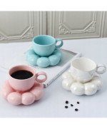 FILIŻANKA ZE SPODKIEM PODSTAWKĄ DO KAWY HERBATY PORCELANOWA KUBEK SZKLANKA