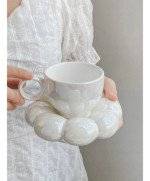 FILIŻANKA ZE SPODKIEM PODSTAWKĄ DO KAWY HERBATY PORCELANOWA SZKLANKA KUBEK