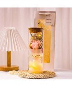 WIECZNA RÓŻA W SZKLE RÓŻOWA LED PREZENT DLA NIEJ NA DZIEŃ KOBIET DZIEŃ MAMY