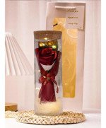 WIECZNA RÓŻA W SZKLE RÓŻOWA LED PREZENT DLA NIEJ NA DZIEŃ KOBIET DZIEŃ MAMY