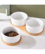 MISKA CERAMICZNA DLA PSA I KOTA MISKI DREWNIANA PODSTAWA 1000ml