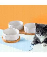 MISKA CERAMICZNA DLA PSA I KOTA MISKI DREWNIANA PODSTAWA 1000ml