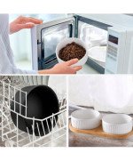 MISKA CERAMICZNA DLA PSA I KOTA MISKI DREWNIANA PODSTAWA 1000ml