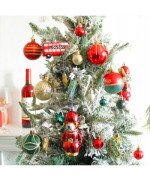 BOMBKI CHOINKOWE DUŻE OZDOBY ŚWIĄTECZNE ZESTAW BOMBEK NIETŁUKĄCE NA CHOINKĘ