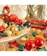 BOMBKI CHOINKOWE DUŻE OZDOBY ŚWIĄTECZNE ZESTAW BOMBEK NIETŁUKĄCE NA CHOINKĘ