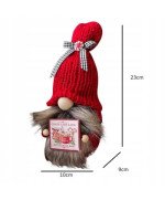 ŚWIĄTECZNY SKRZAT GNOM KRASNAL ELF DUŻY CZARNY PREZENT NA ŚWIĘTA DEKORACJA