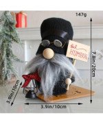 SKRZAT ŚWIĄTECZNY GNOM KRASNAL ELF DUŻY CZARNY PREZENT NA ŚWIĘTA DEKORACJA