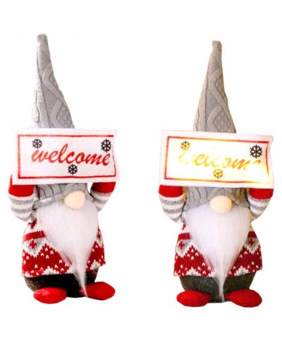 ŚWIĄTECZNY SKRZAT KRASNAL ELF GNOM DUŻY ŚWIECĄCY LED PREZENT NA ŚWIĘTA