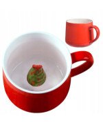 DUŻY KUBEK ŚWIĄTECZNY 350ML CERAMICZNY BAŁWANEK CHOINKA NA PREZENT ŚWIĘTA