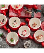 DUŻY KUBEK ŚWIĄTECZNY 350ML CERAMICZNY BAŁWANEK CHOINKA NA PREZENT ŚWIĘTA