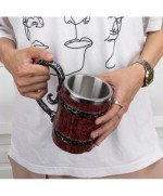 KUFEL KUBEK WIKING NORDYCKI KUFEL VIKINGS 550ml 0.5L DREWNIANY DUŻY STYL