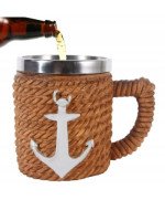 KUFEL DO PIWA 400ml KOTWICA MORZE DLA TATY 0.4 NA PREZENT DUŻY STATKI STYL