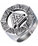 SYGNET SERCE HRUNGNIRA PIERŚCIONEK MĘSKI VALKNUT