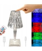 Kryształowa Lampka Lampa Róża LED wielokolorowa PILOT RGB Tiktok