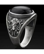 SREBRNY SYGNET OBRĄCZKA PIERŚCIONEK MĘSKI GOTYCKI