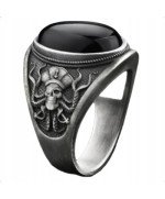 SREBRNY SYGNET OBRĄCZKA PIERŚCIONEK MĘSKI GOTYCKI