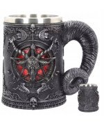 KUFEL DO PIWA 500ml PREZENT GOTYCKI BAPHOMET 0.5 DUŻY PENTAGRAM DLA TATY