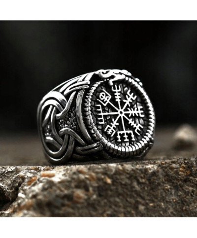 SREBRNY SYGNET NORDYCKI VIKING PIERŚCIEŃ Vegvisir