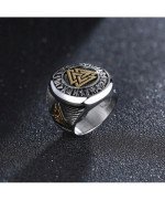 SREBRNY SYGNET NORDYCKI VIKING PIERŚCIEŃ VALKNUT