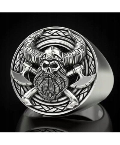 SREBRNY SYGNET NORDYCKI VIKING PIERŚCIEŃ TOPORY