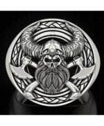 SREBRNY SYGNET NORDYCKI VIKING PIERŚCIEŃ TOPORY