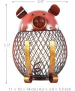 Metalowa otwierana Świnka skarbonka dla dzieci, na oszczędności, prezent